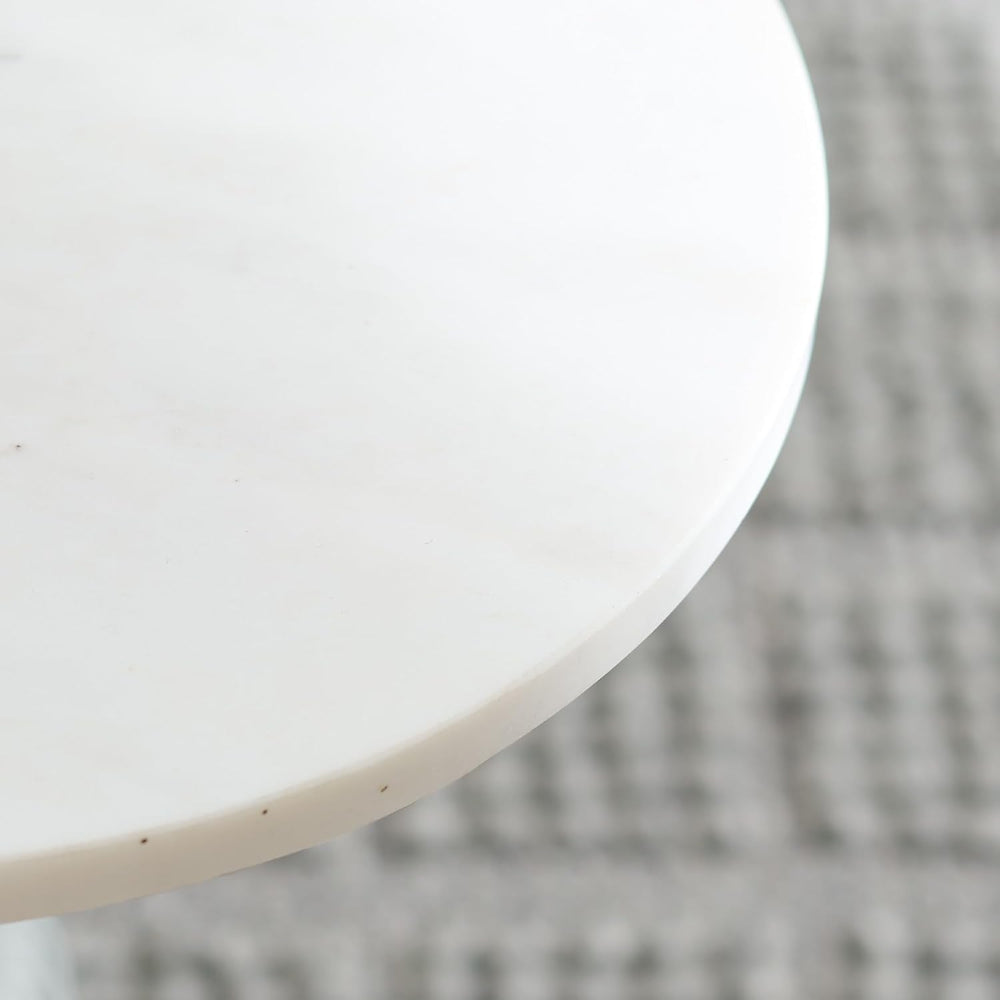 SAFAVIEH Home Collection - Paulon Round Side Table with White Marble Top &amp...