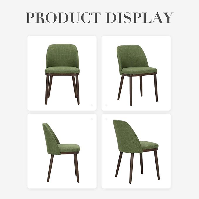 COLAMY Upholstered Dining Chairs Set of 4, Modern Kitchen Chairs with Back, L...