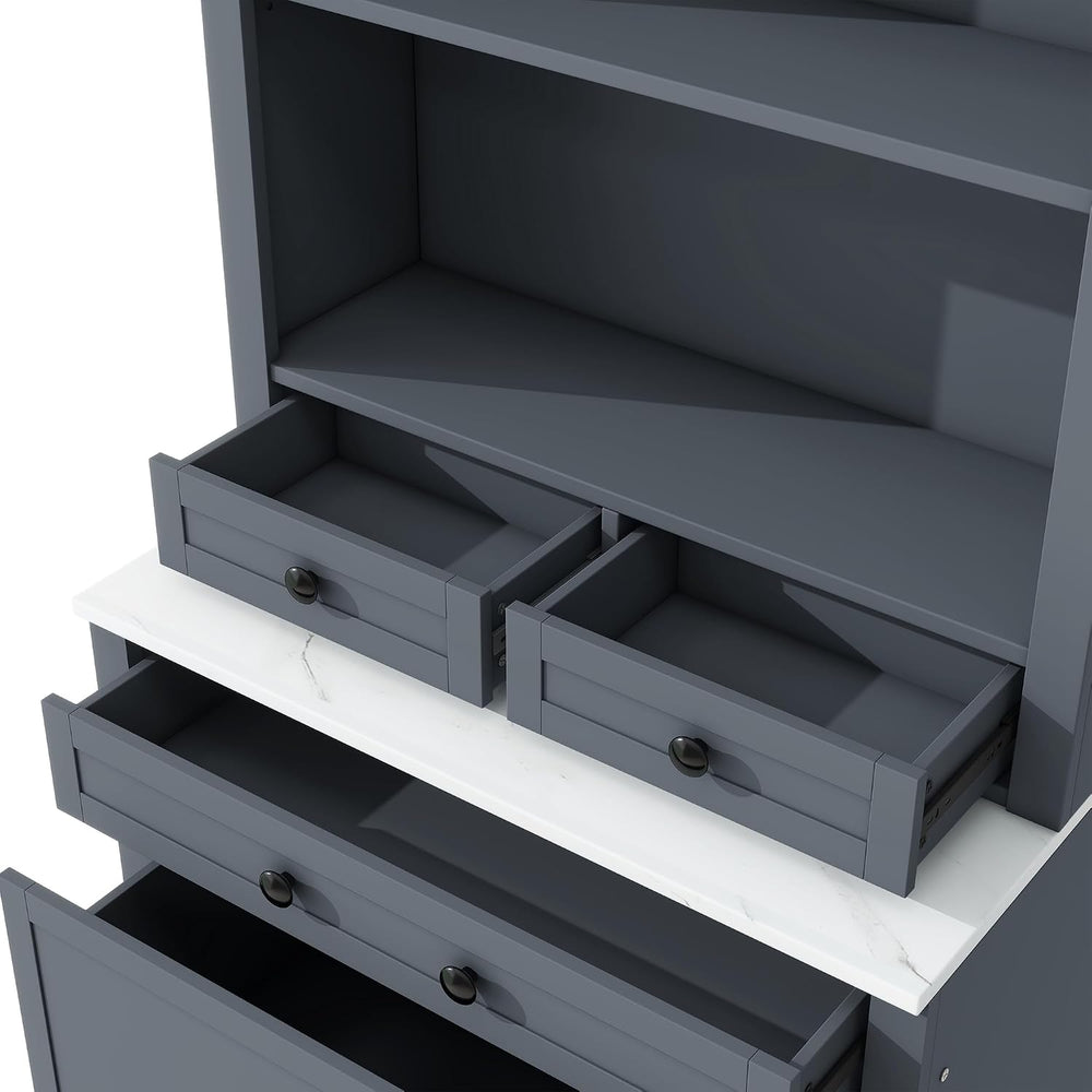 Bellemave 83.7" Tall KitchenPantry,Kitchen Pantry Storage Cabinets with ...