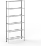 14" Deep x 42" Wide x 96" Height Wire Shelving Kit | 6-Tier | NSF Commercial Storage Rack Unit
