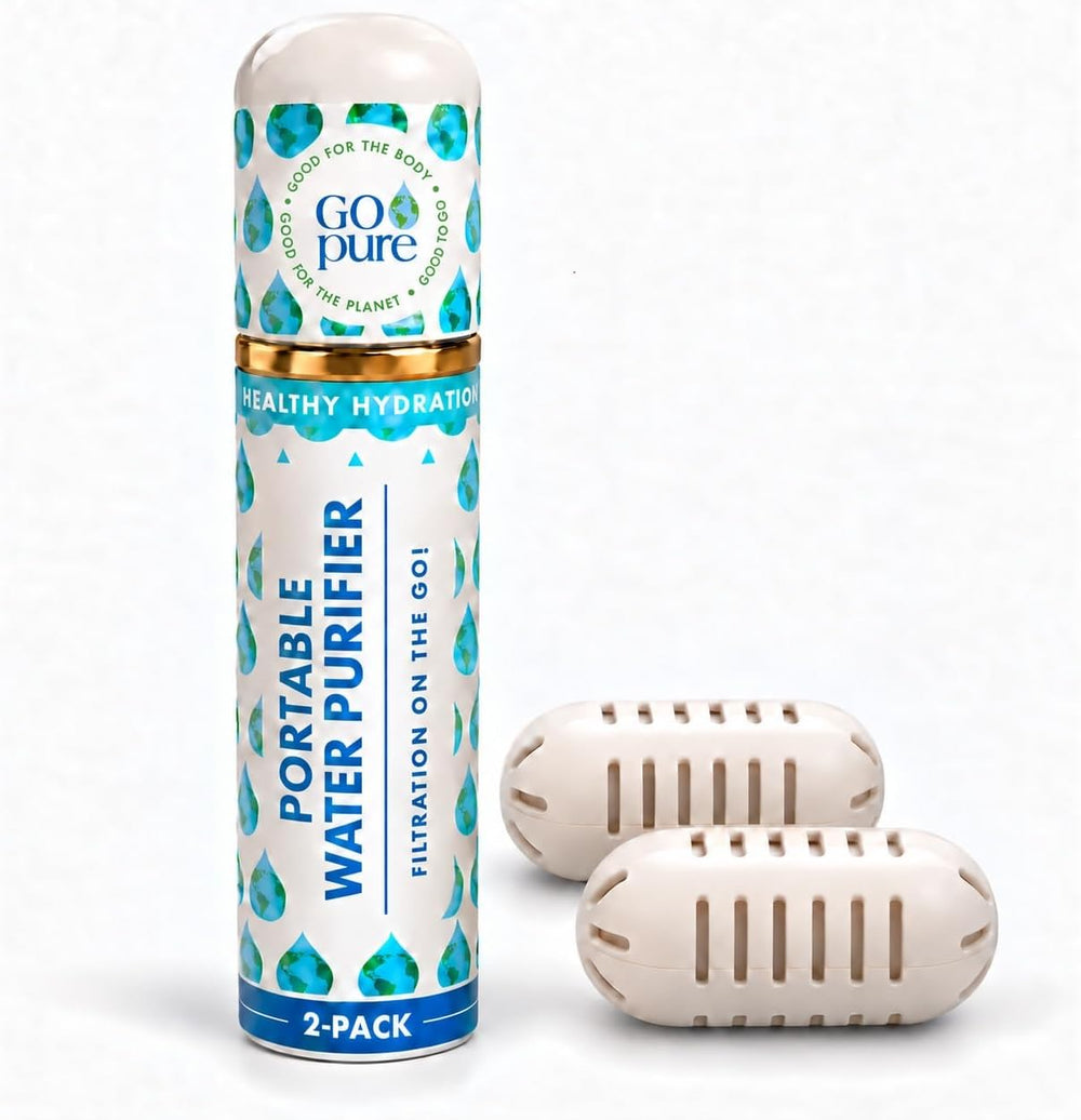 PURIBLOC GOpure Water Purifier, Portable Water Filter, Pod Water Filter Syste...