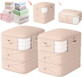 135L Large Capacity Ultra Space-Saving Self Compression Storage Bags, 3-Layer Compressible, 40% Space Saving, Closet Organizers and Storage Bags for Comforter, Blanket, Duvet, Down Jacket, 2 Pack