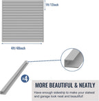 Slatwall Panel Garage Organizer PVC Slatwall Heavy Duty Wall Mounted Rack, Interlocking Slat Wall Panels for Tool Organization Peg Board(Grey 4 x 4 ft)
