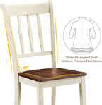 Giantex Wood Dining Chairs Set of 4, Armless Kitchen Chairs w/Solid Rubber Wood Frame, Easy to Assemble Dining Side Chair, Farmhouse Dining Room Chairs
