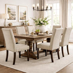 HomePop Michele Dining Chair with Nailhead Trim - Tan (Set of 2)