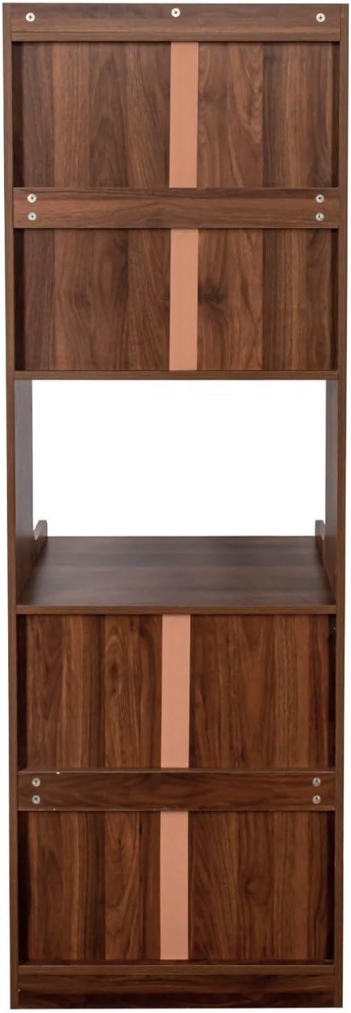KEIKI 70.87" Tall Kitchen Pantry Storage Cabinet with Countertop, Glass ...