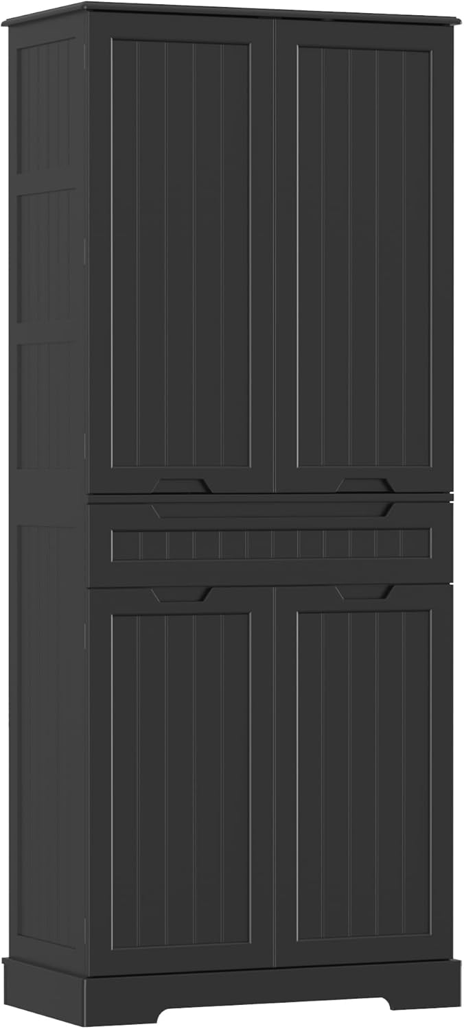 Gizoon 71" Tall Kitchen Pantry Cabinet with Doors and Adjustable Shelves...