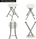 Folding Stool - Folding Chairs for Outside, Backless Stool with Capacity for Kitchen Or Rec Room - Portable(Yellow)
