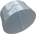 Sarah's Hat Boxes Classic Light Blue Hat Box – 18.5" x 9.5" (Dia. x Ht.) Handmade in USA – Odorless Non-Toxic Adhesive, Cording Handle – Premium Storage for Hats & Accessories