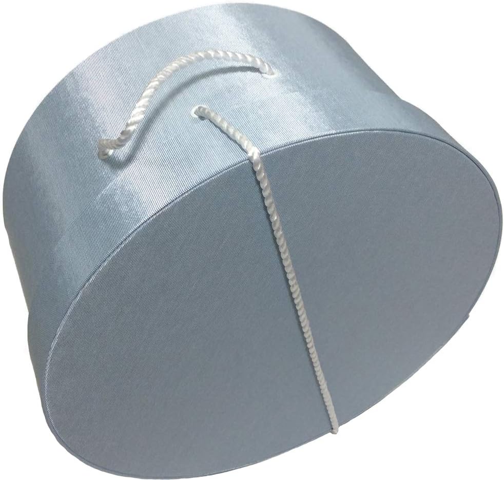 Sarah's Hat Boxes Classic Light Blue Hat Box – 14.75" x 7.5" (Dia. x Ht.) Handmade in USA – Odorless Non-Toxic Adhesive, Cording Handle – Premium Storage for Hats & Accessories