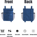 LEISUIT Hanging Storage Bag Bedside Organizer, Bunk Bed Organizer, 7 Pockets, Blue