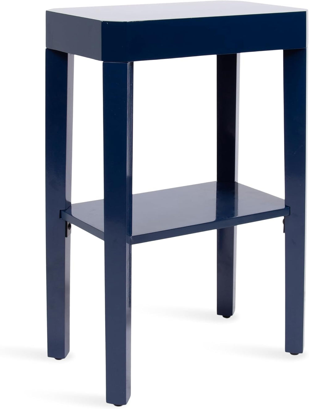 Kate and Laurel Talcott Modern Rectangle Wooden Side Table, 16 x 10 x 25, Nav...