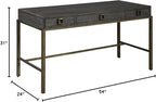 Hekman Wooden Writing Desk - Home Office Workstation with Drawers, Modern Study Table, Executive Furniture for Work, Durable Wood Desk for Home Office, Wooden Finish, Mid-Century Style Organizer