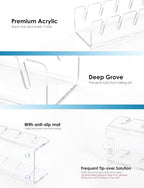 OAPRIRE Hat Stand for Baseball Caps, No-Install Acrylic Hat Organizer and Display for Closet/Desktop, Baseball Hat Storage Holds 14 Caps, Space Saver Hat Rack Hat Holder (2 Pack, Clear)