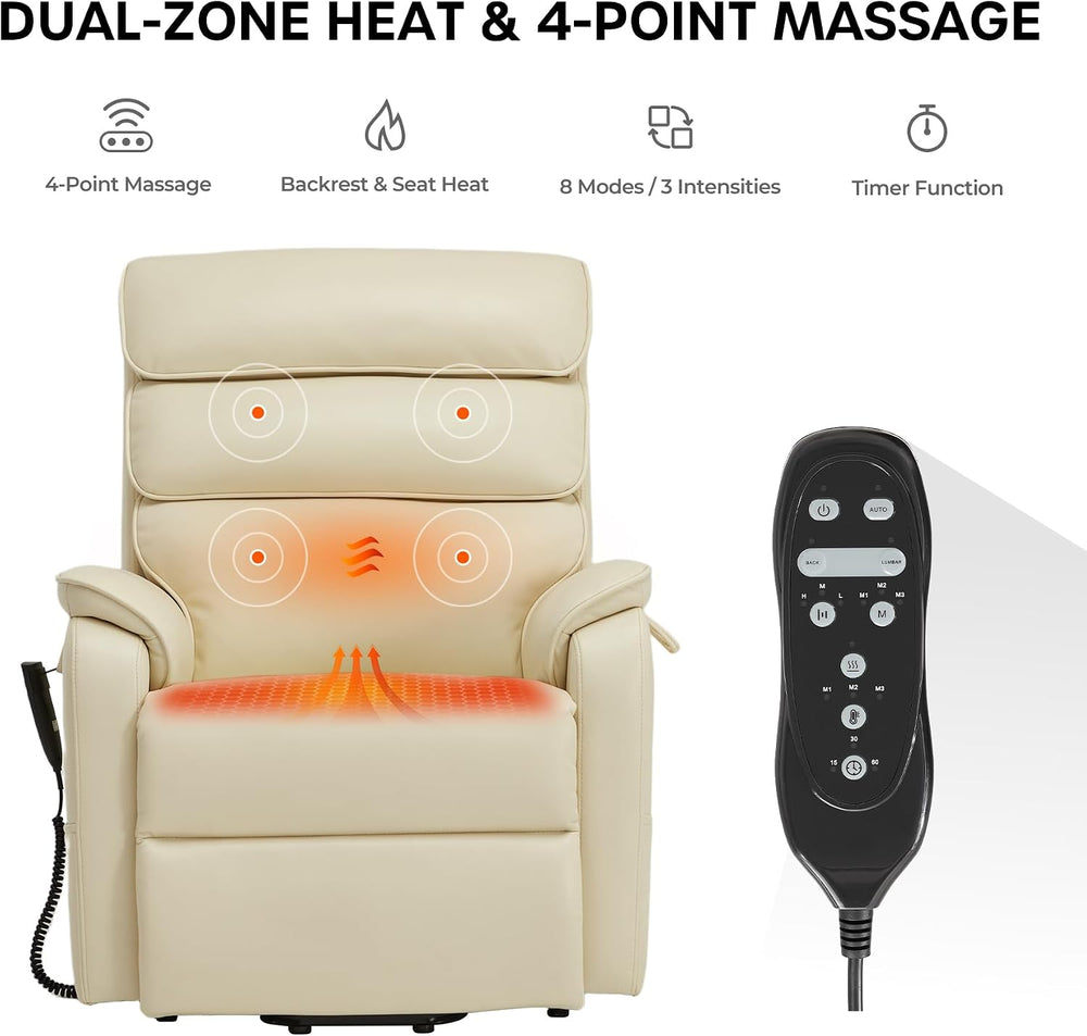 DYNOX Power Lift Recliner Chair for Elderly, Dual Motor Lay Flat Lift Chair w...