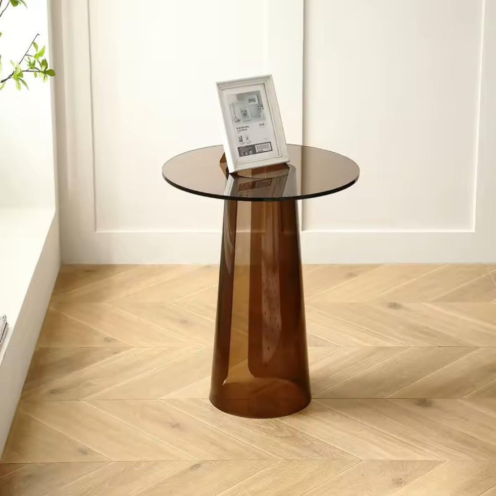 Acrylic End Table, Transparent Bedside Nightstand for Small Spaces, Durable a...