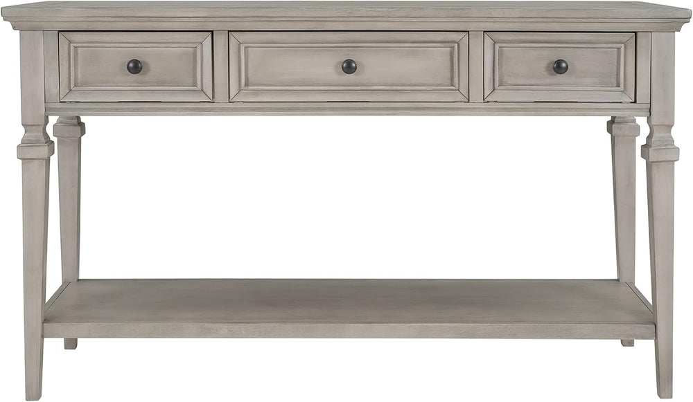 Knocbel 50" Retro Style Console Table Solid Wood Frame Sofa Table with B...
