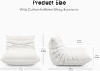 Bean Bag Chair for Adults, Fireside Togo Chair, BeanBag Chairs for Teens with High-Resilience Memory Foam, Non-Slip Base Compression Floor Lounge Sofa for Living Room, Bedroom