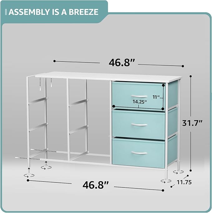Sorbus Kids Dresser with 9 Drawers - Storage Unit Organizer Chest for Clothes - Bedroom, Kids Room, Nursery, & Closet