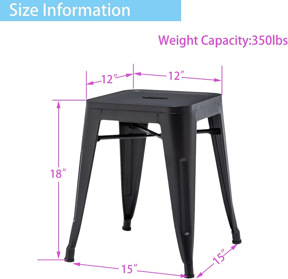 Changjie Furniture 18 Inch Stools Backless Industrial Metal Bar Stool Short S...