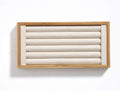 Coward Bamboo Ring Display Holder Jewelry Storage Tray Organizer Ring Stand For Home Desk or Shop Store Selling Show(beige)