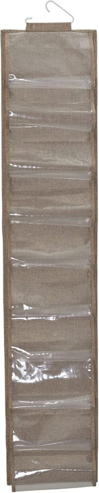 Household Essentials 20-Pocket Closet Shoe File, Beige
