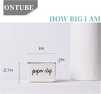 ONTUBE Farmhouse Paper Clip Holders Dispenser Organizer for Desk 3 Inch White