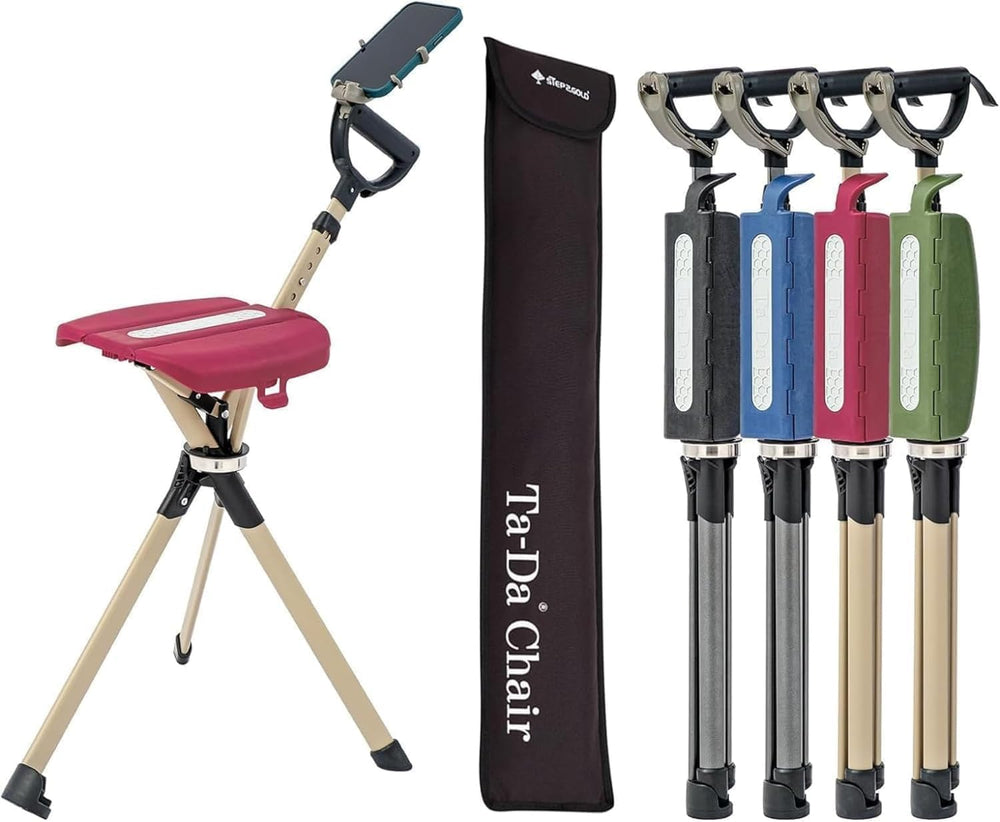 STEP2GOLD Ta-Da Chair Series 2 PRO, Portable Trekking Hiking Pole, Folding Wa...