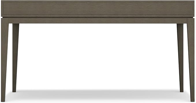 SIMPLIHOME Harper Desk - 60-Inch Wide Solid Hardwood Writing Desk in Farmhouse Grey, Mid-Century Modern Home Office Computer Table for Workspace or Study with 2 Drawers and Flip-Down Keyboard Tray