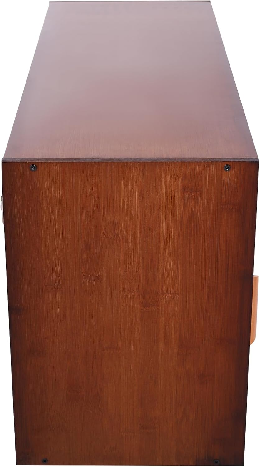 Xuthusman 2 Tier Small Kitchen Pantry Cabinet,31.5in Wall Sideboard with Glas...