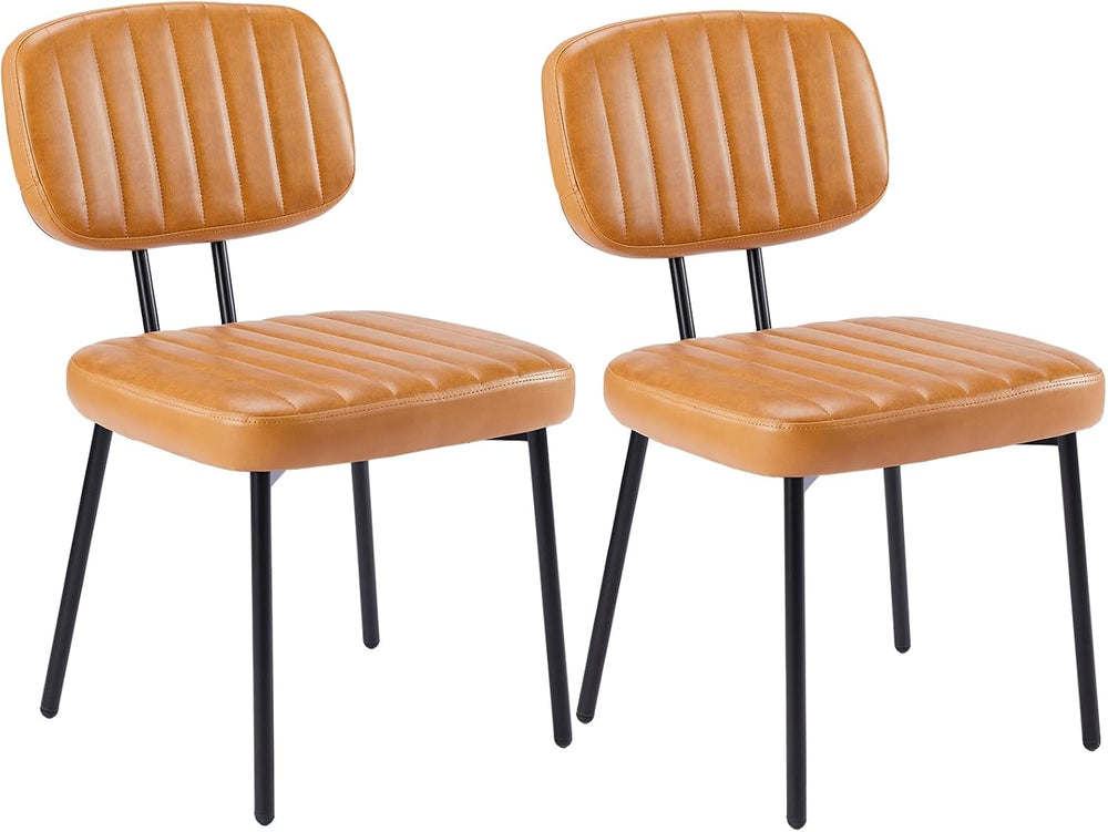 DUMOS Dining Chairs Set of 2, PU Leather Dining Room Chairs with Backrest