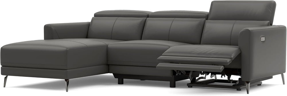 Valencia Andria 99.5" Reclining Leather Sectional Sofa, Reclining Couch ...