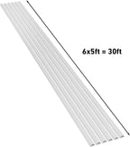 D-Line Small Cord Cover Kit, 30ft Self-Adhesive Wire Hider, Half Round Cord Covers, Paintable Cable Management - 6X 5ft Channels and 13 Accessories