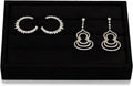 Black Velvet 3-Slots Jewelry Ring Display Tray Showcase Small Jewelry Display Organizer Tray for Rings(M)