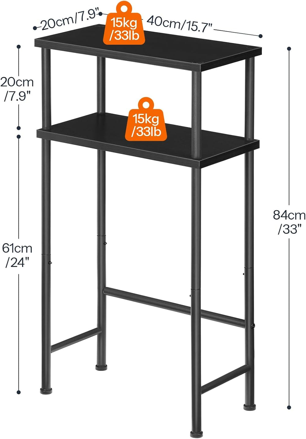 HOOBRO Narrow Console Table for Small Space, 15.7" Entryway Table with S...