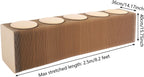 Accordion Folding Paper Sofa with 5 Cushions, Portable & Durable Kraft Paper Relaxing Bench Chair for Versatile Seating in Home, Office Decorative Chair Stool,8.2ft Length,Brown