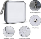 Funny Raccoon CD Case for 40 Discs, 6.1" Portable CD/DVD Storage Holder with Zipper, Protective Sleeves for Home & Travel