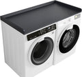 Kaboon Washer Dryer Countertop, Melamine Countertop with Edge Rails - 27.5" Depth x 54" Width Laundry Room Organization, Cloud Atlas/Black Marble Pattern