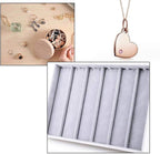 Oirlv Velvet Stackable Jewelry Tray Necklace Pendant Organizer Display Showcase Jewelry Storage trays