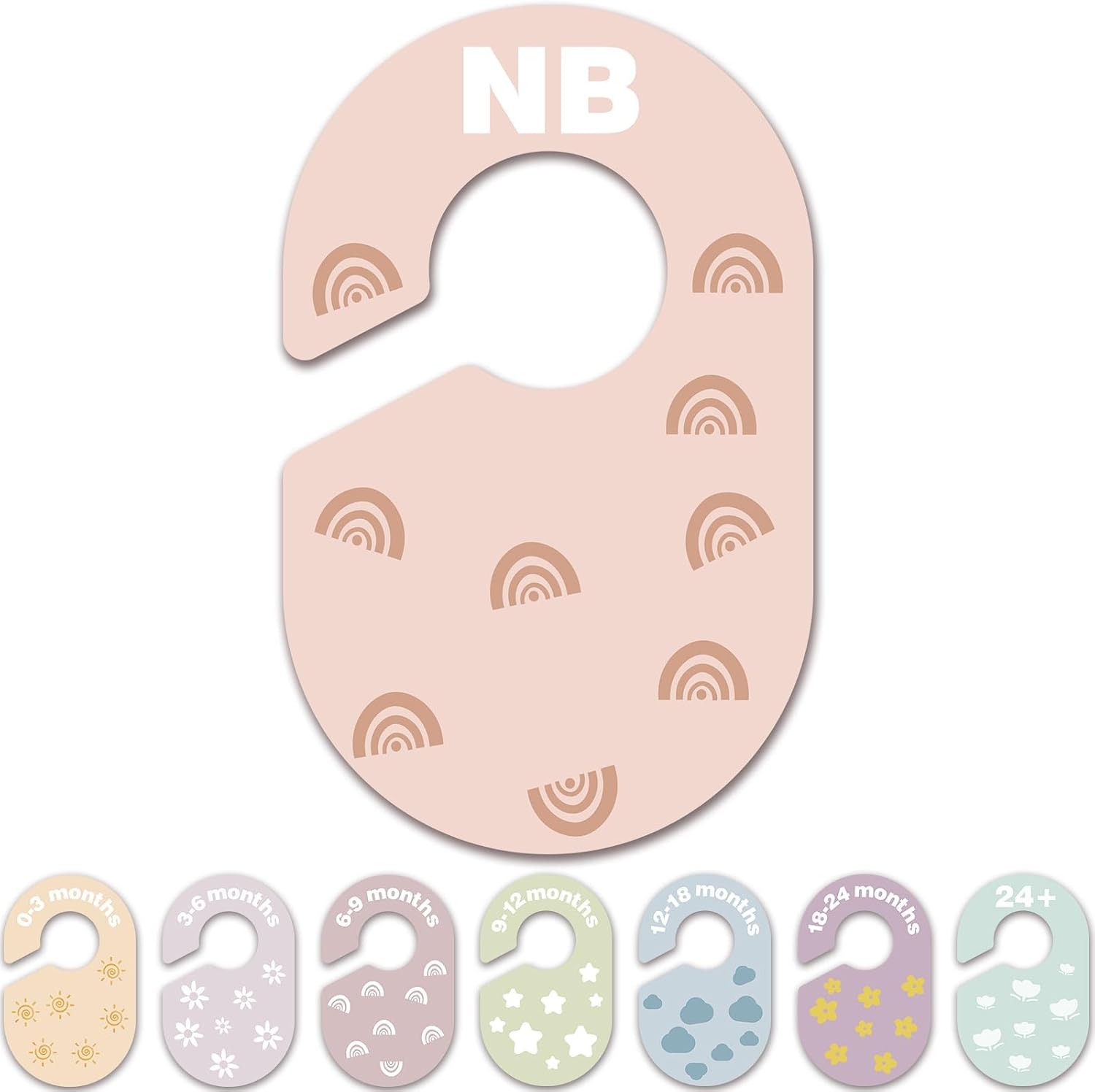 Baby Closet Dividers Durable Plastic Clothes Organizers 16 Pack | Double-Sided Dividers Wardrobe Organizer for Newborn to Toddler, Clothes Organizer by Size & Age Nursery Clothes Dividers