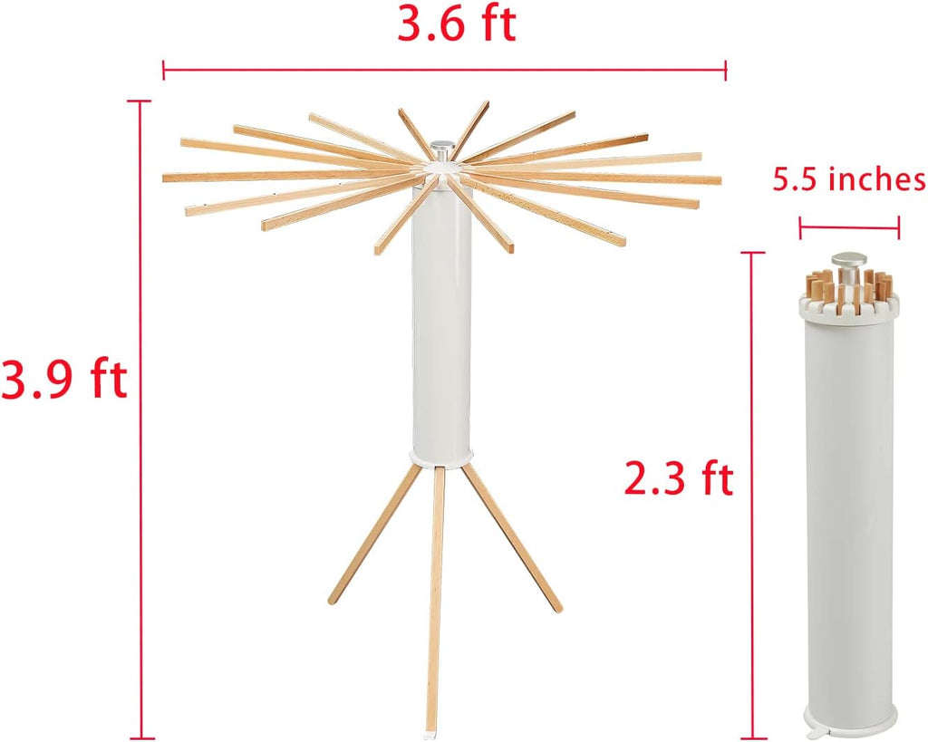 JOOM Tripod Clothes Drying Rack, Garment Rack Portable and Foldable Space Saving Laundry Drying Rack - Drying Rack Clothing Floor Folding Balcony Bedroom Household Wooden