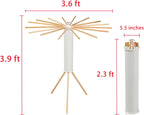 JOOM Tripod Clothes Drying Rack, Garment Rack Portable and Foldable Space Saving Laundry Drying Rack - Drying Rack Clothing Floor Folding Balcony Bedroom Household Wooden