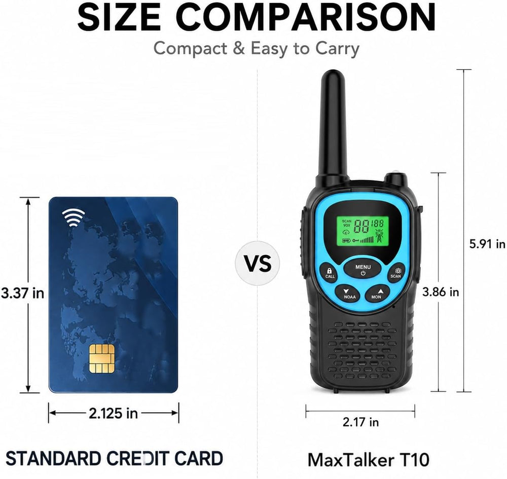 Walkie Talkies Long Range for Adults, Rechargeable FRS 2 Way Radios 2 Pack