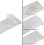 2 Pcs Water Absorbing Stone Trays, Kitchen/Bathroom Sink Soap Dish, Diatomite Tray Used for Hand Soap & Cosmetic Bottles in The Modern Home, 4" W x 10.2" L, White