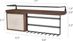 Mkono Hanging Jewelry Organizer Wall Mounted Jewelry Organizer Necklace Holder with Rustic Wood Shelf, Ring Display Box, Ear Studs Earring Holder Bracelet Organizer (Brown)