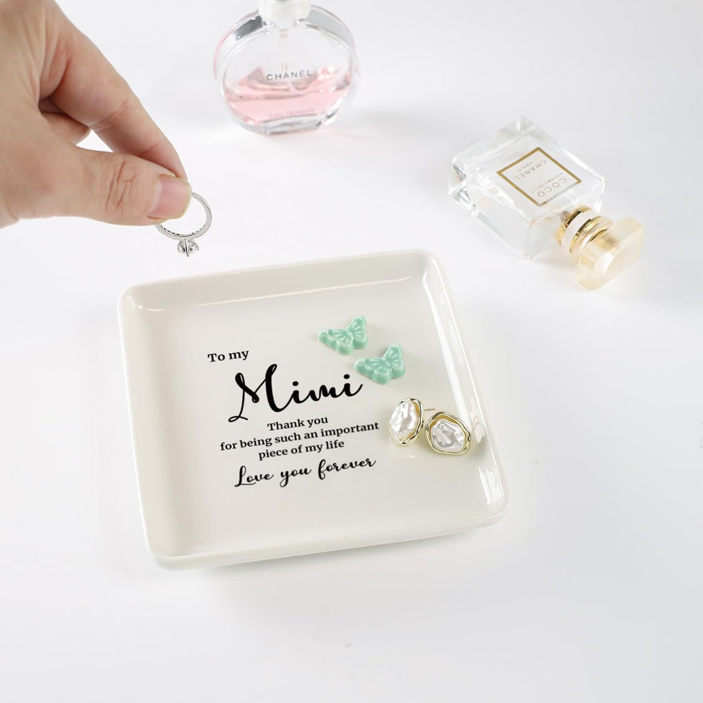 Mimi Gifts for Grandma Christmas Mother's Day-I Love You Mimi Ring Dish-Mimi Gifts for Grandma Nana Birthday Valentine's,Gifts for Mimi from Grandkids Grandchildren