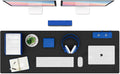 K KNODEL Large Office Leather Desk Mat, Mouse and Keyboard Pad, Computer and Laptop Mat, Desktop Protector and Cover, Writing Pad and Blotter (47.2"x17", Black)