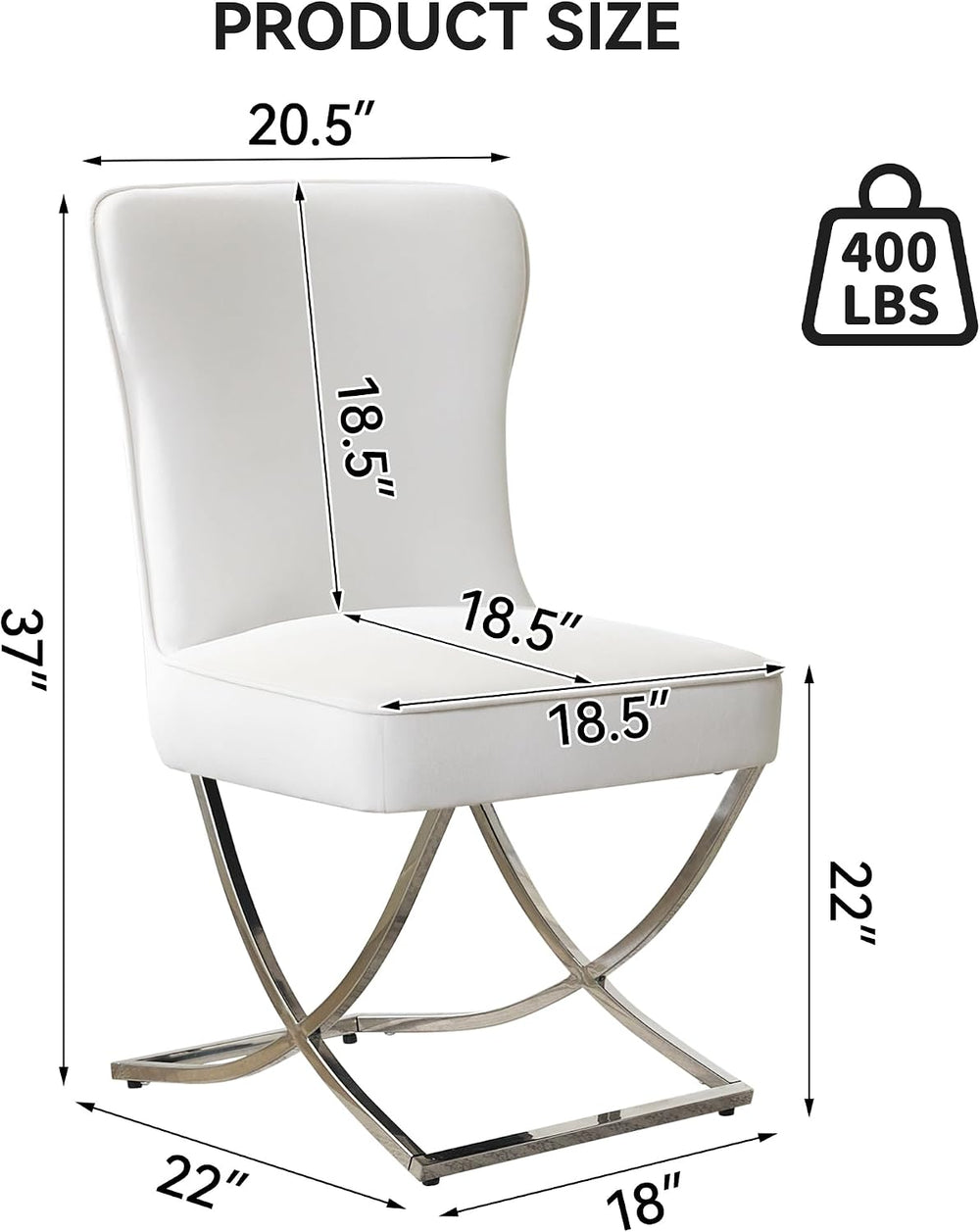 WUTUTUEE Luxury Velvet Dining Chairs, Tufted Upholstered Armless Accent Chair...