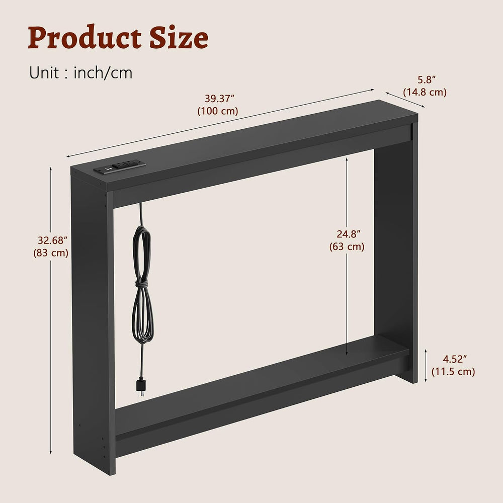 FAVOOSTY 39.4" Sofa Table Behind Couch Table Skinny Narrow Console Table...