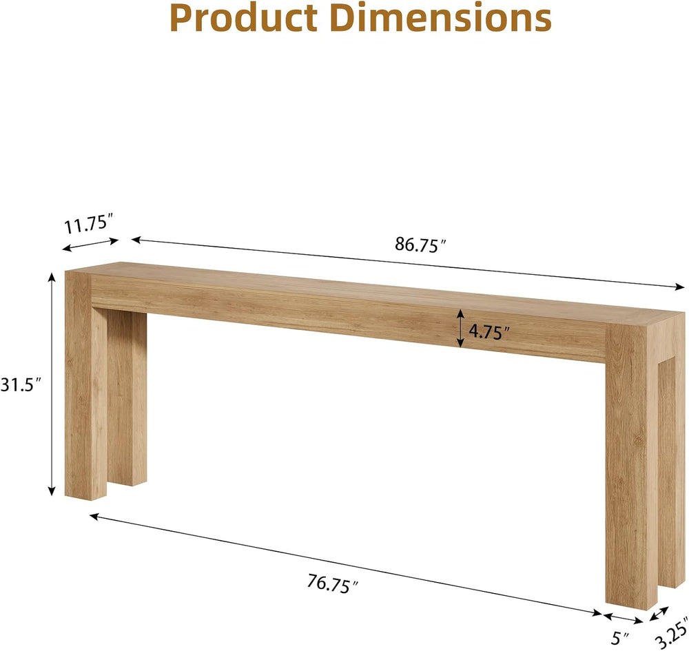 86.75" Extra Long Console Table for Entryway, Narrow Entryway Table | 11...